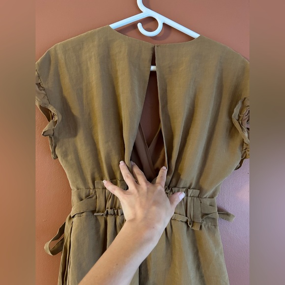 Camel Brown Dress w/ Peek a boo back - Picture 7 of 7